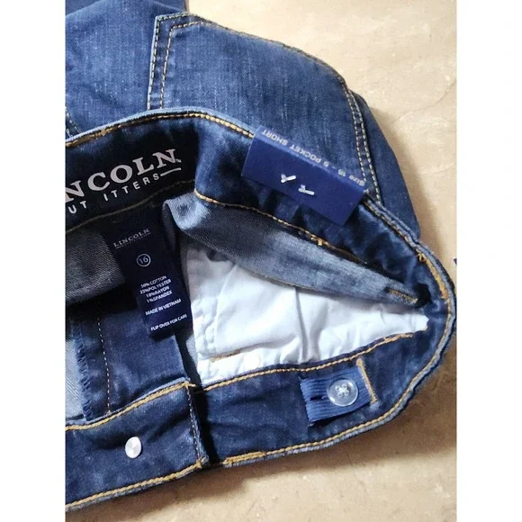 Lincoln Outfitters Shorts Boys XL  16-18 jean shorts Kids Youth adjustable‎ NWT - Picture 5 of 5